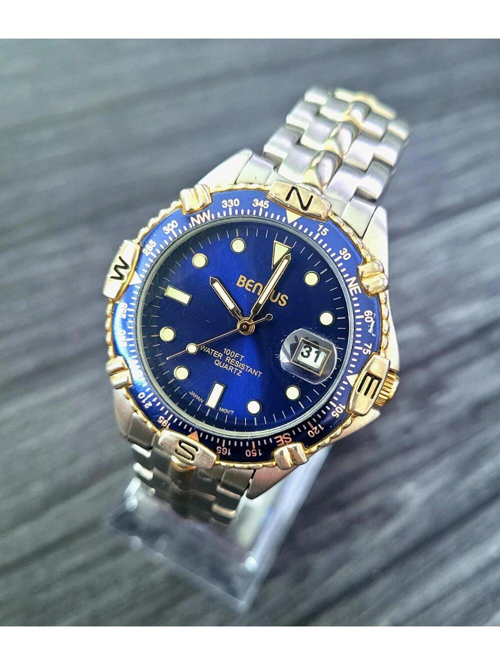 Rare Vintage Collectable Benrus Compass‎ Dive Men Dress Watch